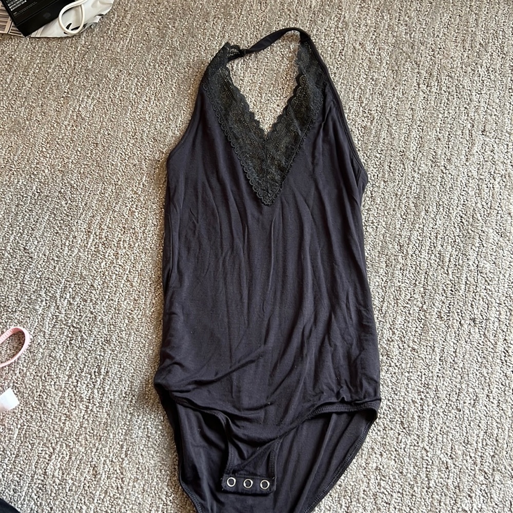 American Eagle Gray Bodysuit